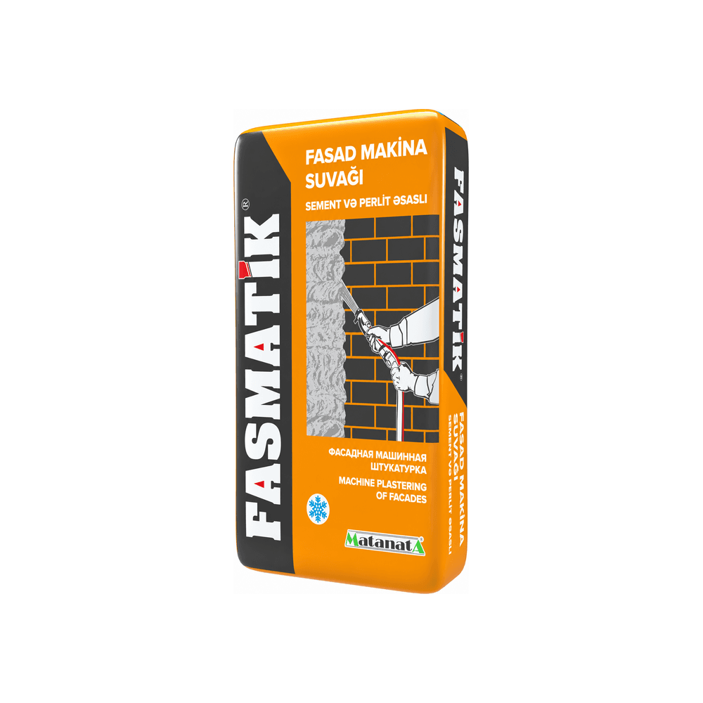 FASMATİK 200 M – sement və perlit əsaslı izolyasiyalı fasad makina suvağı, 40 kq