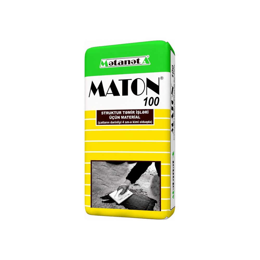 MATON 100 struktur təmir qarışığı, çat dərinliyi 4 sm-ə qədər, 25 kq