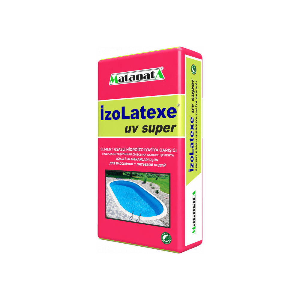 İzoLatexe UV Super hidroizolyasiya qarışığı (toz+maye), 7 bar, içməli su üçün