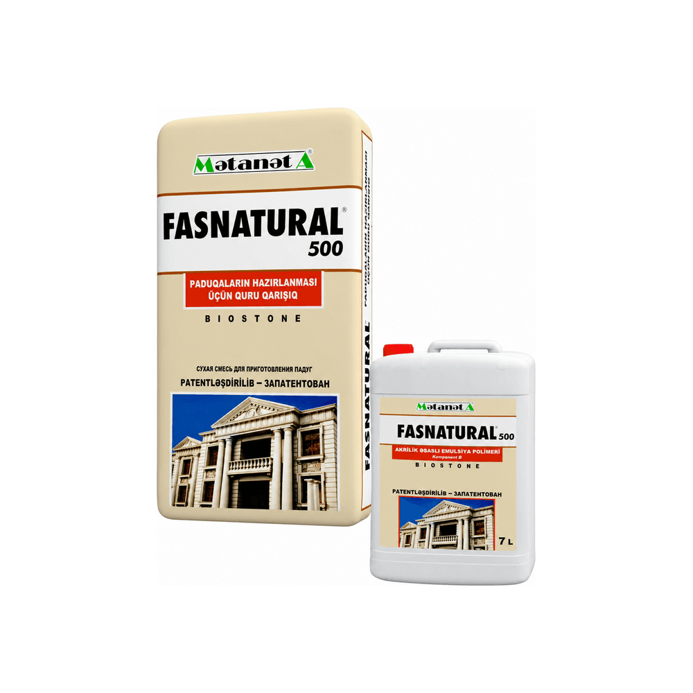 FASNATURAL 300 F – üzlük plitə və paduqalar üçün ikikomponentli qarışıq, 25 kq