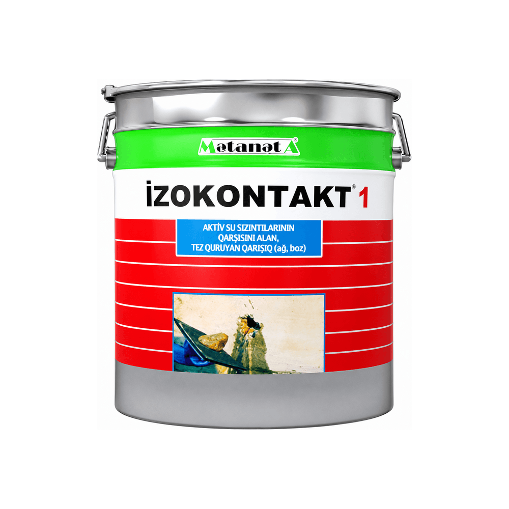 İzoKontakt 1 – aktiv su sızıntılarını dayandıran tezquruyan qarışıq (ağ, boz)